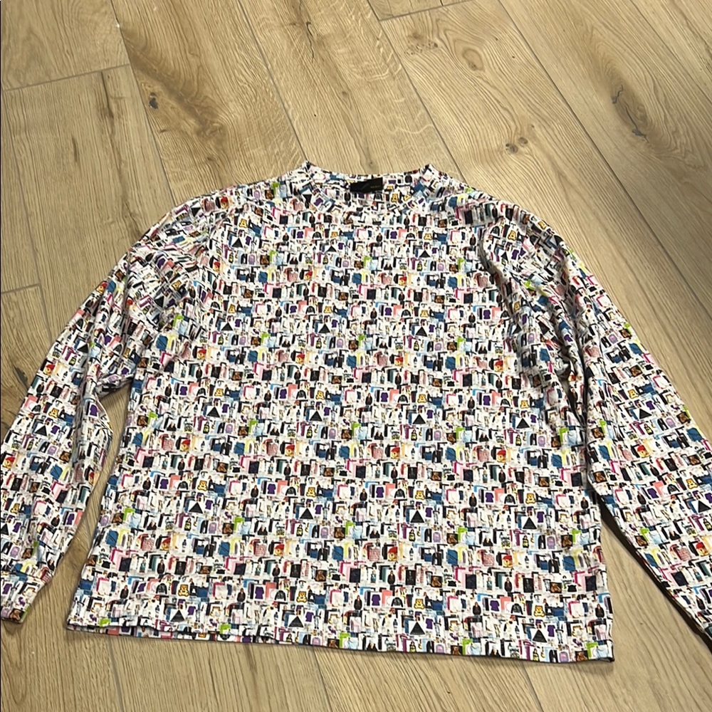 Teddy Fresh Multicolor Graphic Long Sleeve Top